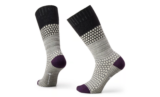 Smartwool Unisex Everyday Popcorn Cable Merino Wool Crew Socks Black