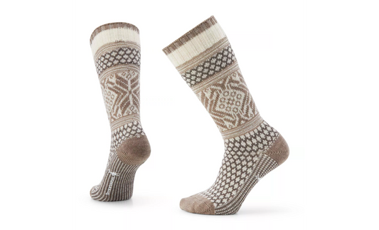 Smartwool Unisex Popcorn Snowflake Crew Socks Moonbeam