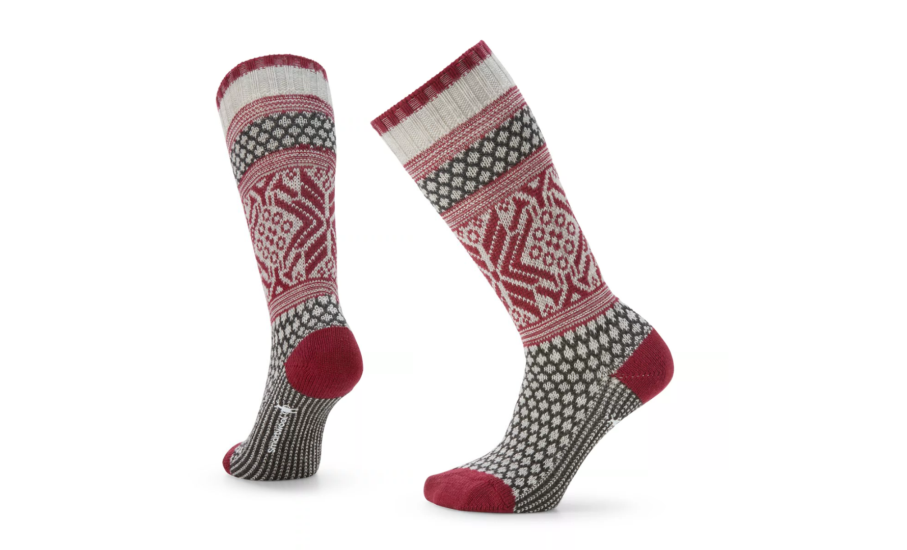 Smartwool Unisex Popcorn Snowflake Crew Merino Wool Socks Ash