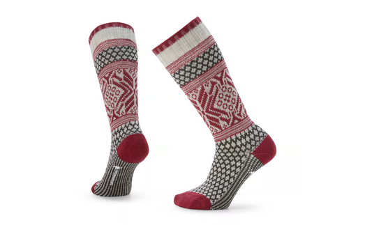 Smartwool Unisex Popcorn Snowflake Crew Merino Wool Socks Ash