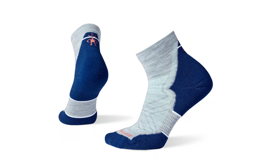 Smartwool Womens Run Targeted Cushion Ankle Merino Wool Socks Light Gray
