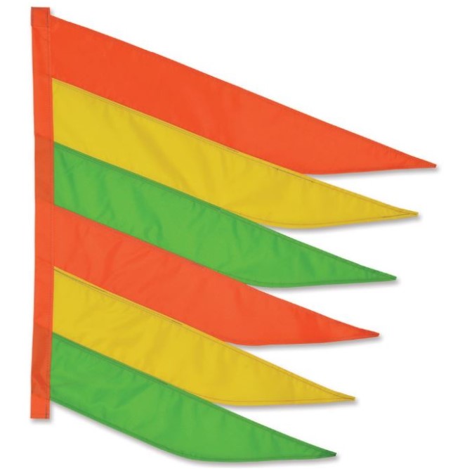 SoundWinds Safety Recumbent Bike Flag Neon Studio Image