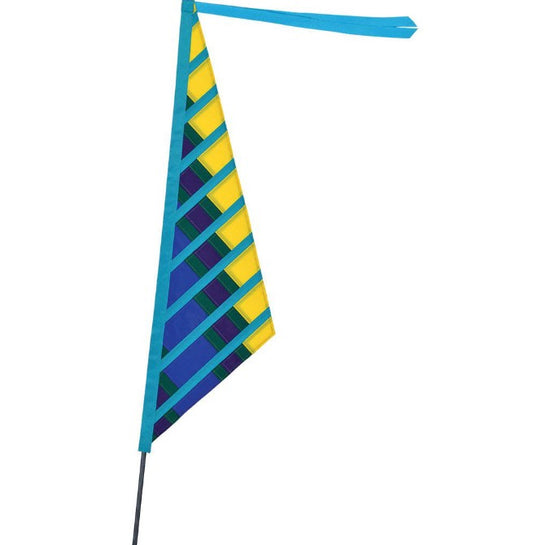 SoundWinds Sail Recumbent Bike Flag Aqua Yellow Studio Image