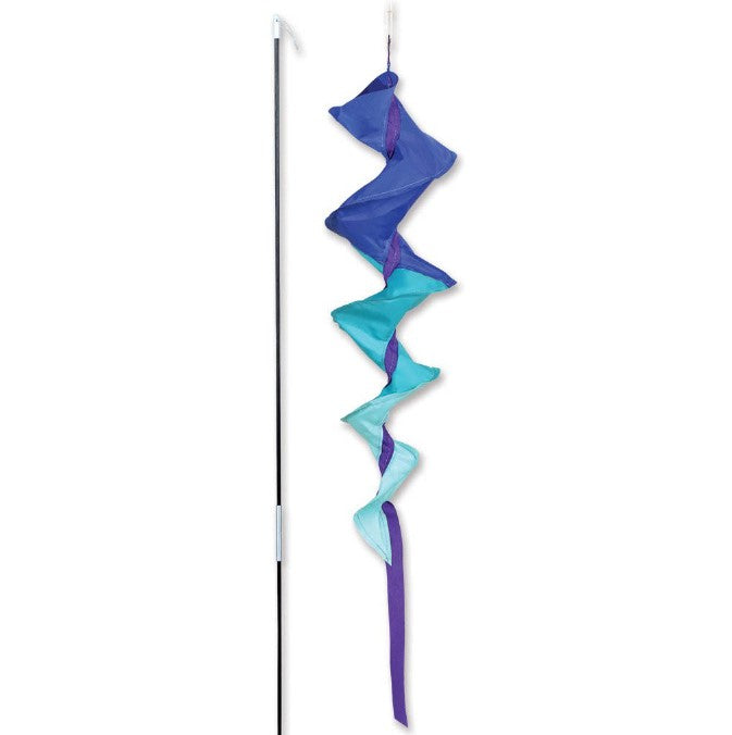 SoundWinds Small Fusilli Spinning Bike Windsock Blue Studio Image