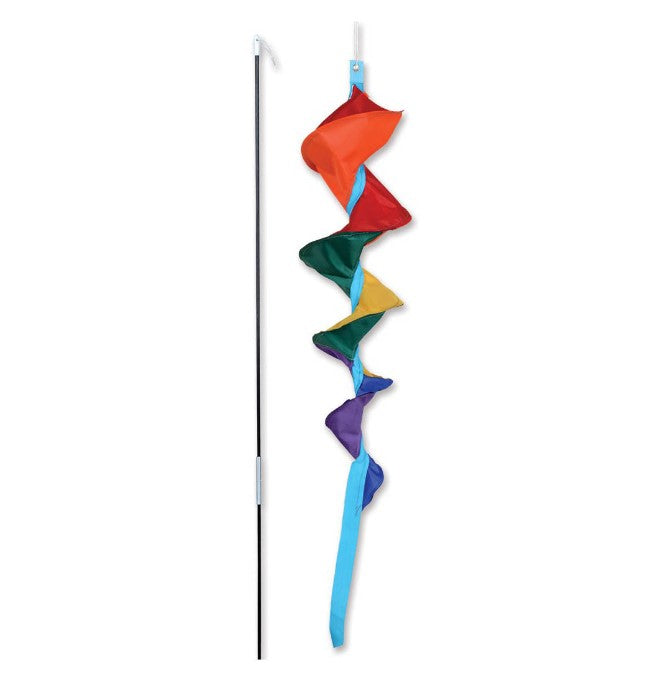 SoundWinds Small Fusilli Spinning Bike Windsock Rainbow Studio Image