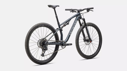 Specialized Chisel Comp Satin Metallic Deep Lake/ Gloss White, studio rear quarter view
