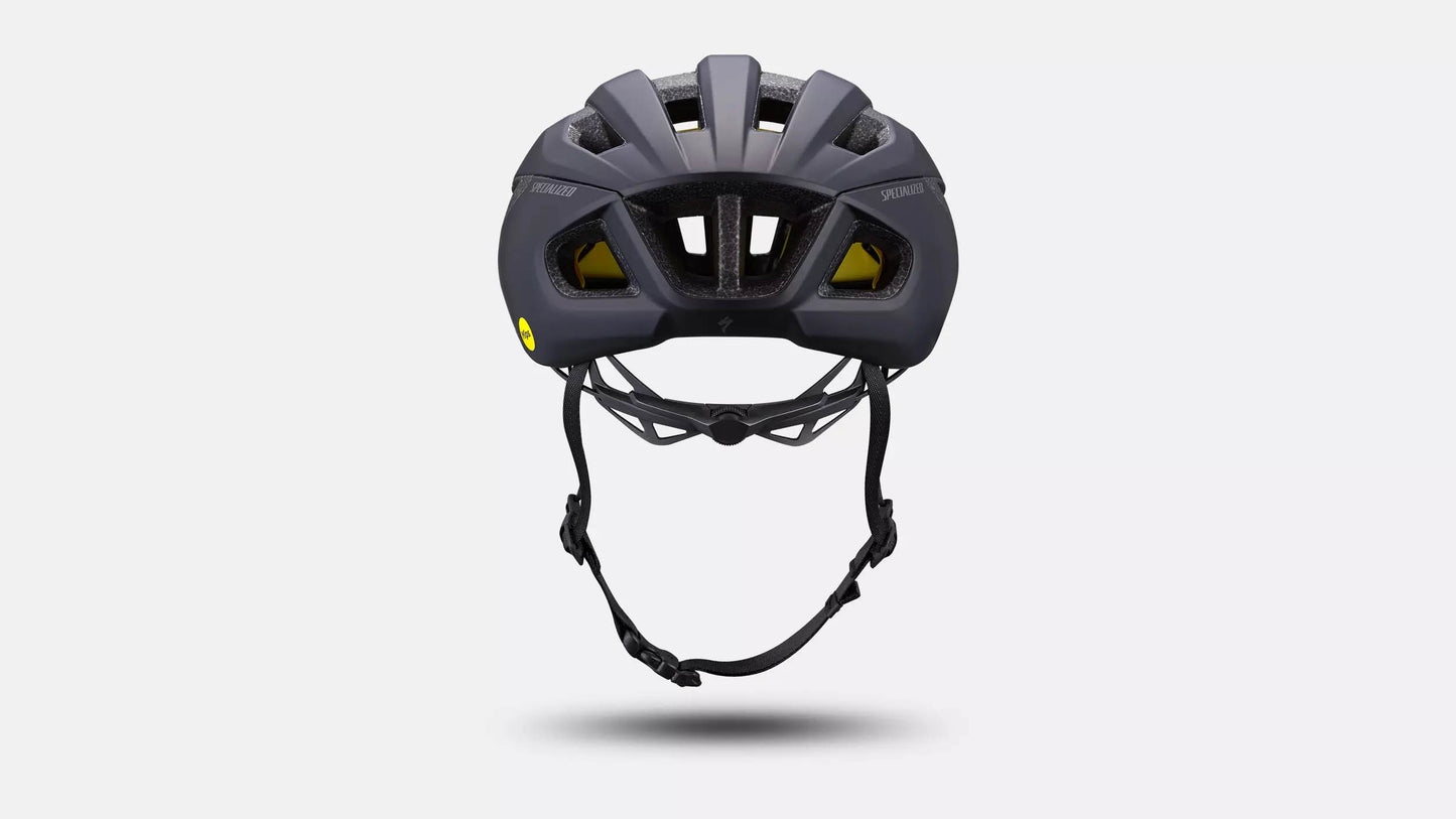 Back view of the Specialized Loma Helmet in black against a white background.