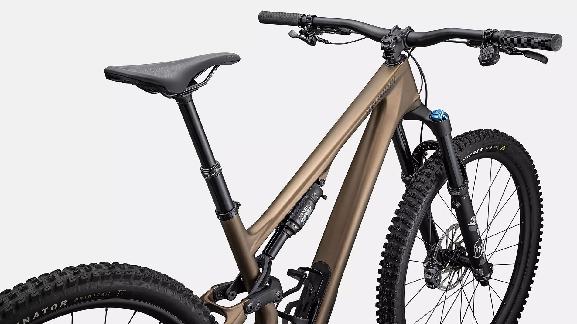 Specialized Stumpjumper 15 Comp Satin Burnt Gold/ Gunmetal, studio cockpit view