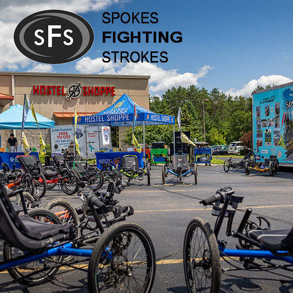 A selection of trikes at the Spokes Fighting Strokes Event.