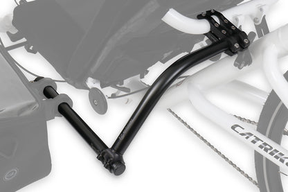 T-Cycle Catrike SeatSide Seat Mount Kit for Folding Trikes mounted on white Catrike 559 Studio image