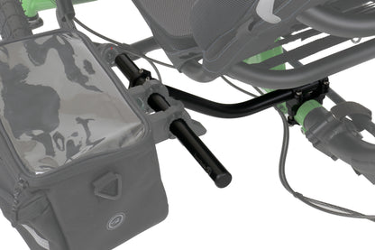 T-Cycle ICE SeatSide Main Frame Mount Kit mounted to ice trike with bag angle 2