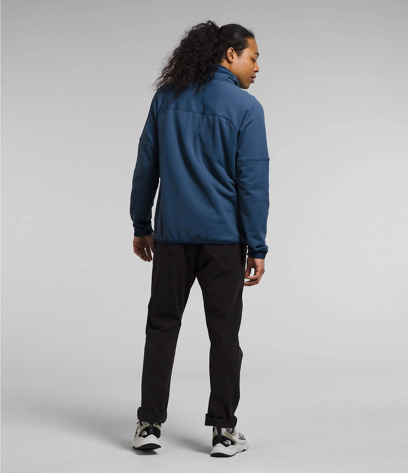 The North Face Mens Canyonlands High Altitude 1/2 Zip Shady Blue back studio image