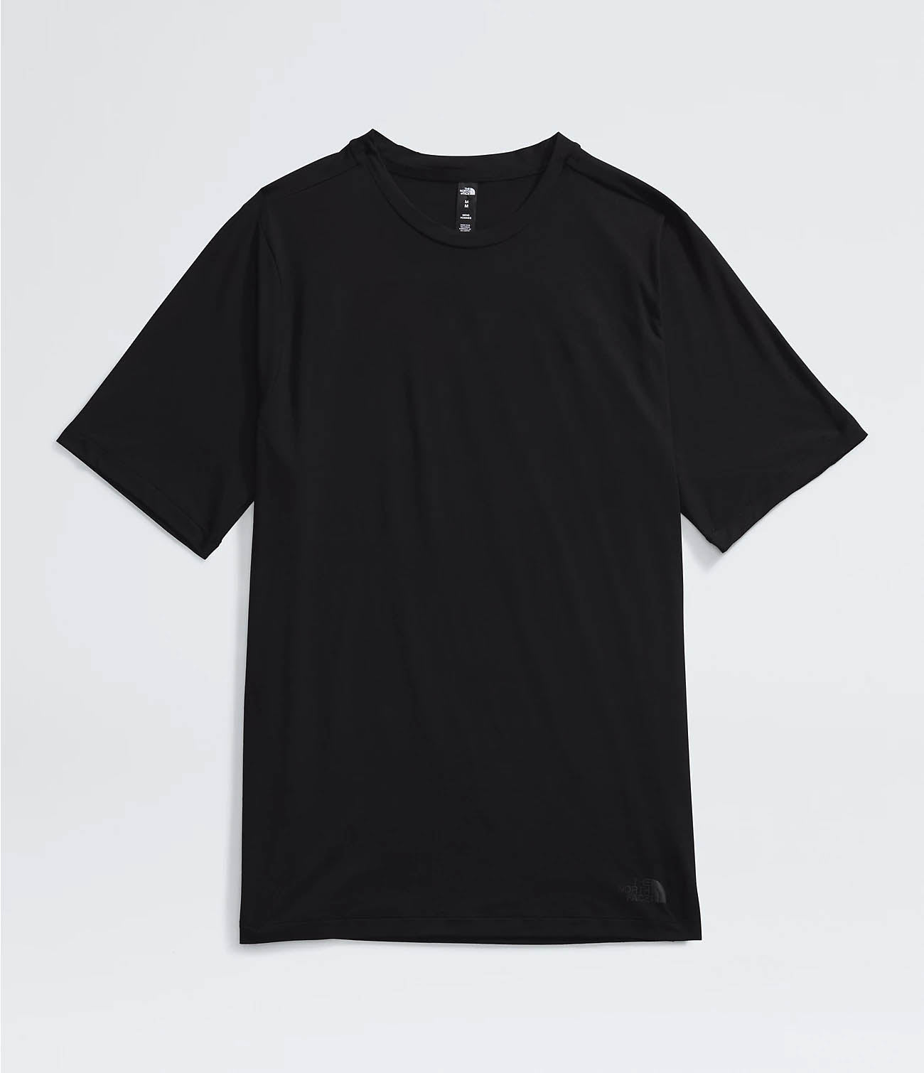The North Face Mens Dune Sky S/S Crew TNF Black studio image front shirt only