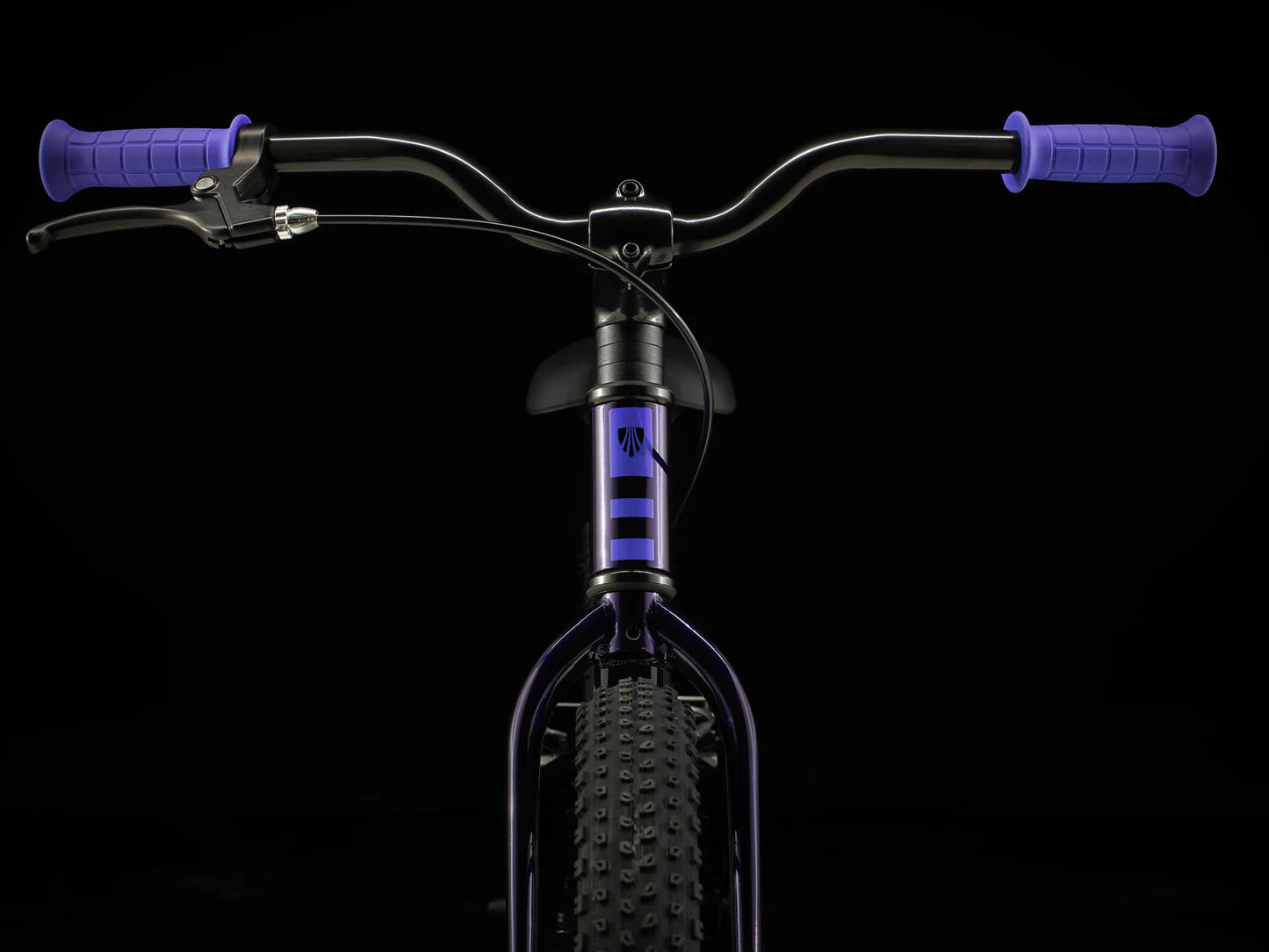 Trek Precaliber Kids Single Speed Bike 20 inch Purple Abyss, studio front view