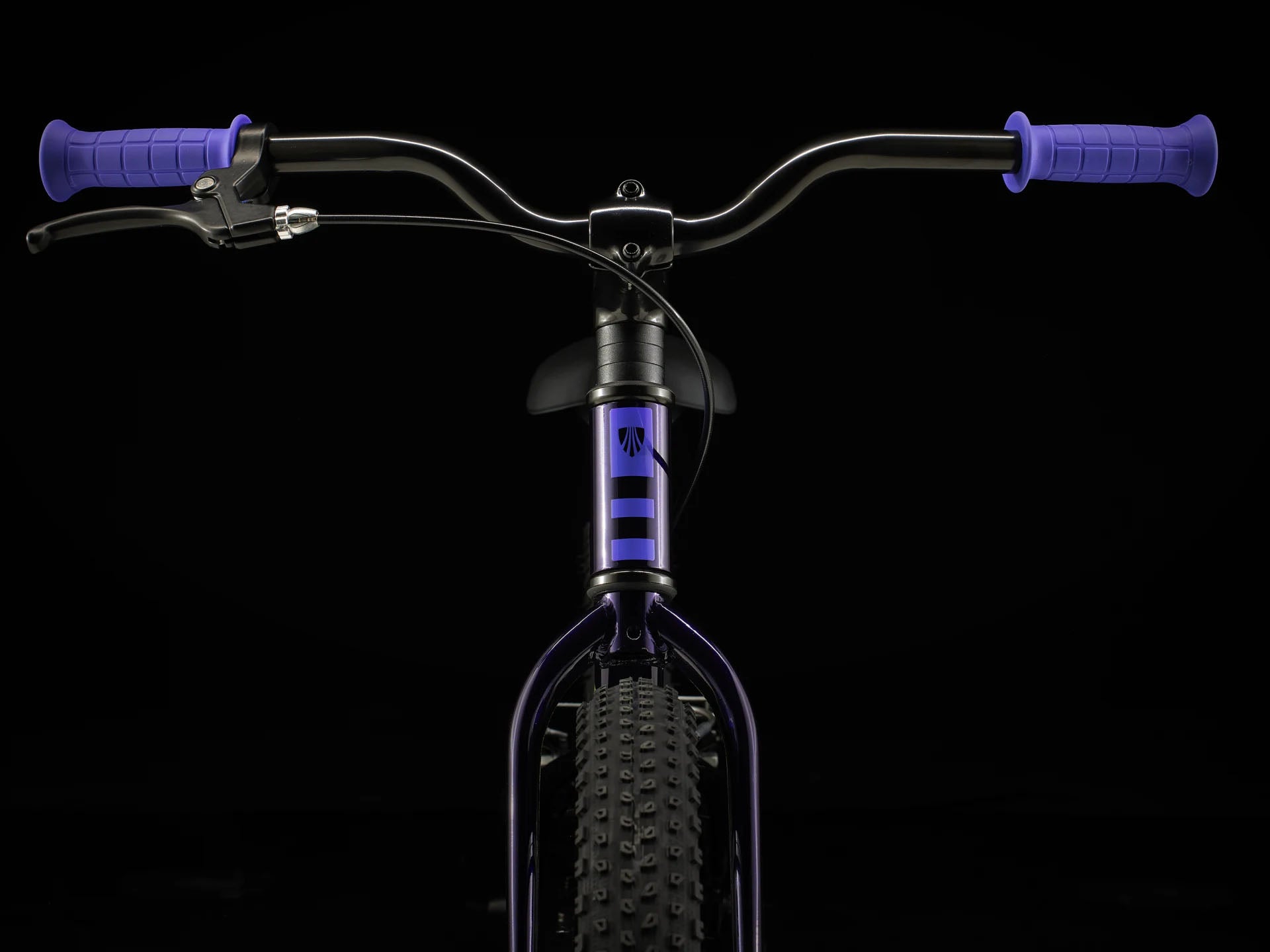 Trek Precaliber Kids Single Speed Bike 20 inch Purple Abyss, studio front view