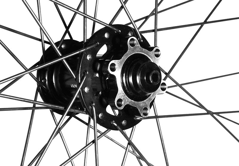 Velocity Cliffhanger 26" inch 559mm NMSW Black 36h Black Spokes & Silver Nips Standard 100mm Front Disc Wheel