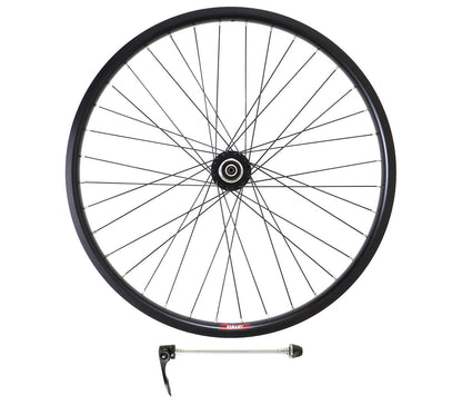 Velocity Cliffhanger 26" 559mm NMSW Black 36h Black Spokes & Silver Nips Standard 135mm Rear Disc Wheel, studio side view
