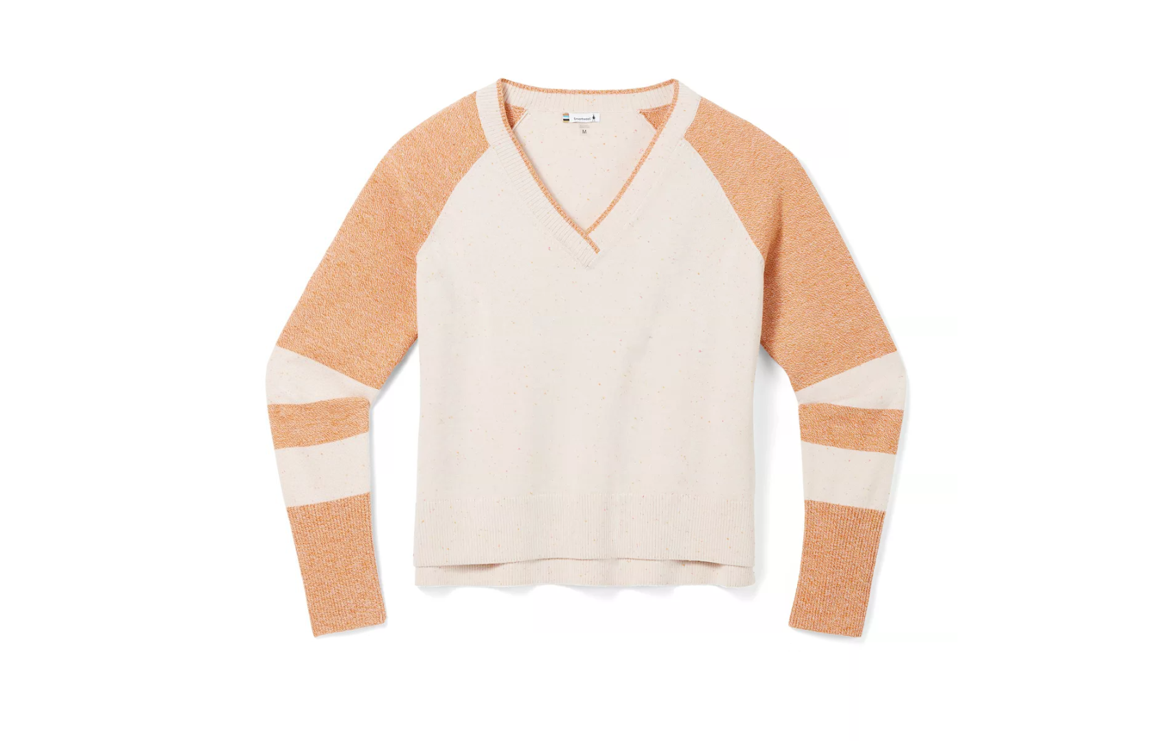 Smartwool Womens Edgewood V-Neck Almond Studio Image