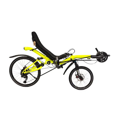 Azub Six 20/26 USS 2x10 Speed Shimano Cues  Shiny Neon Yellow Recumbent Bike