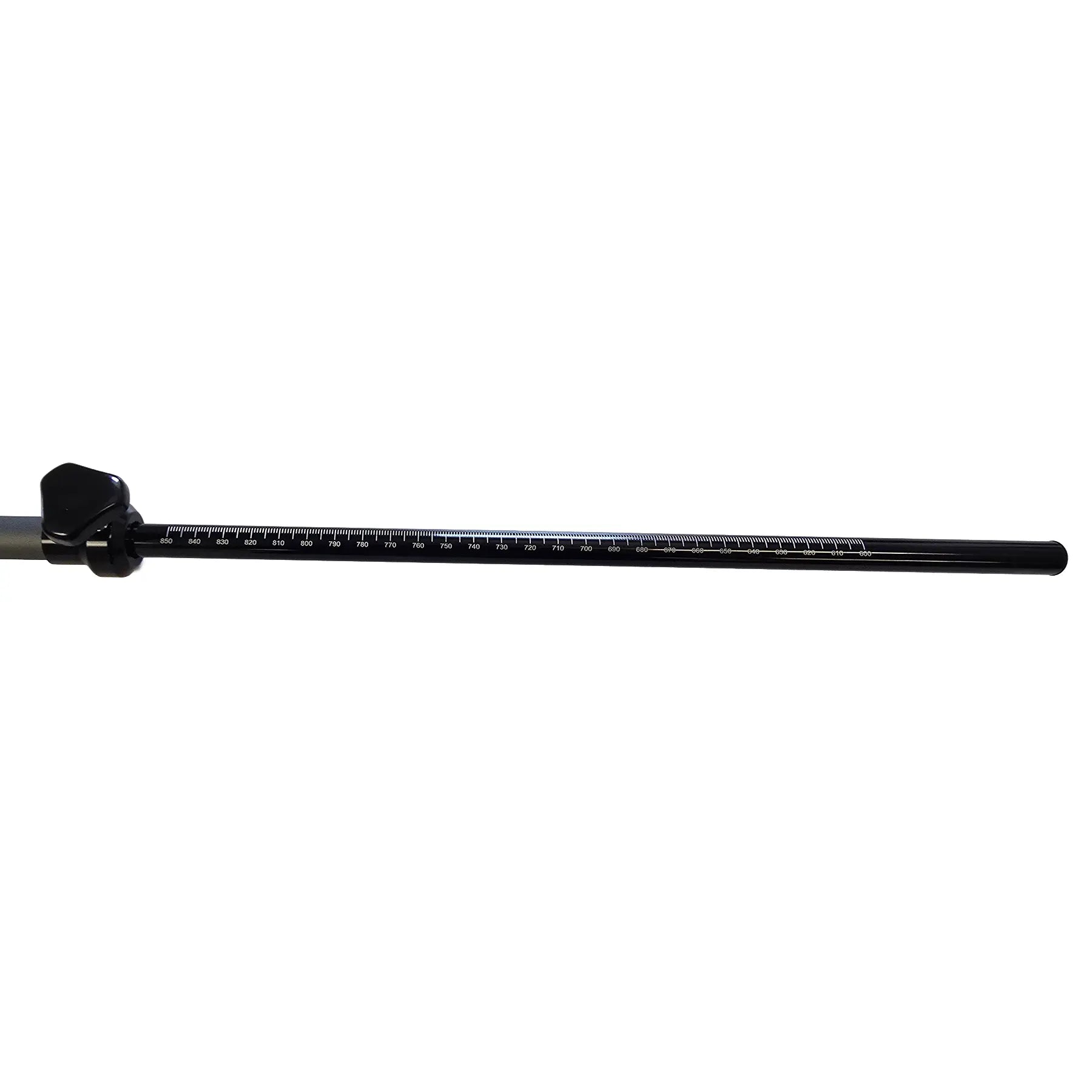 Closeup image of the black and white measuring device on the Catrike Calibro Tool against a white background.
