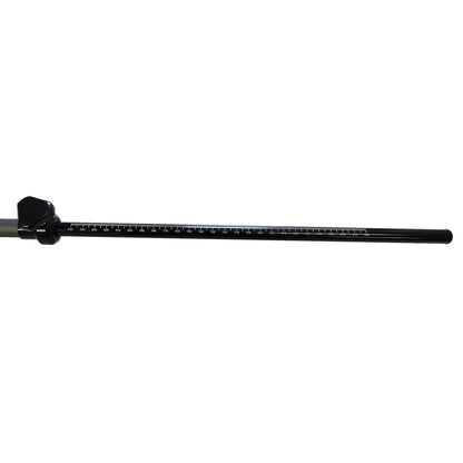 Closeup image of the black and white measuring device on the Catrike Calibro Tool against a white background.