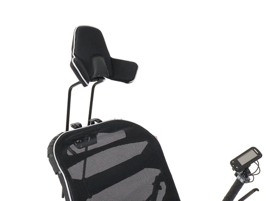This flexible adaptive Hase headrest takes comfort to the next level. You can lean back, rest your head, and enjoy triking more than ever. 