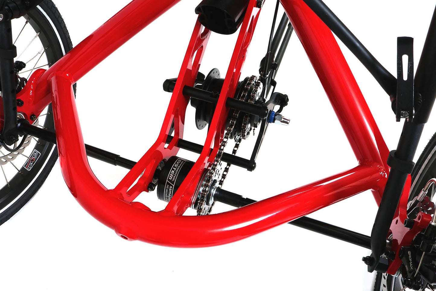 Hase Trigo UP with Differential Red Recumbent Trike