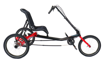 Hase Trigo UP with Differential Red Recumbent Trike