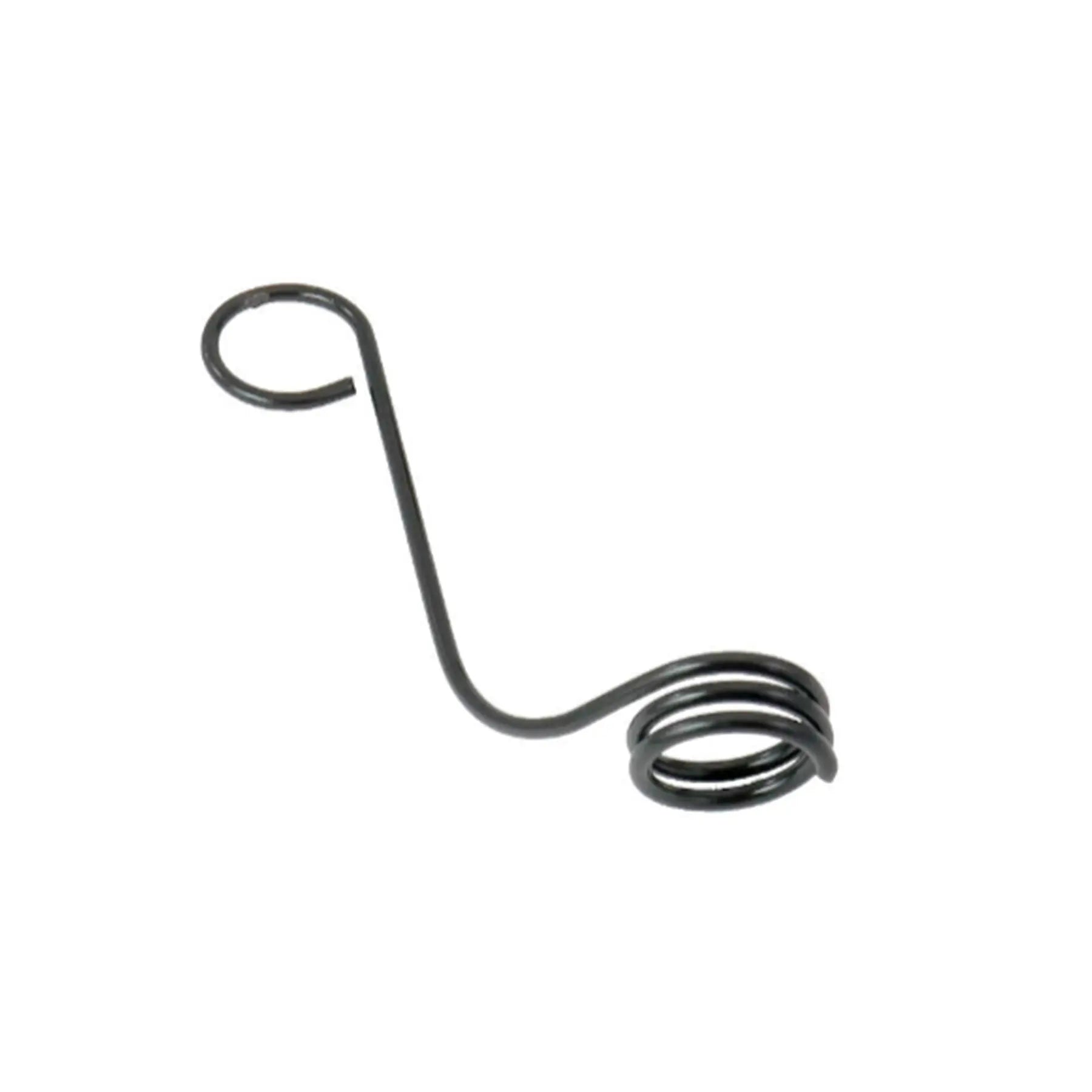The black metal HP Velotechnik Chain Tube Mounting Spring Clip Rear against a white background.