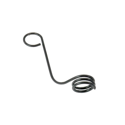 The black metal HP Velotechnik Chain Tube Mounting Spring Clip Rear against a white background.