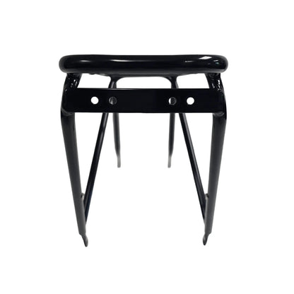 Rear view of the HP Velotechnik Top Load Rack Extension in black against a white background. 