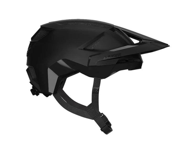 Black Lazer Impala helmet with visor on a white background