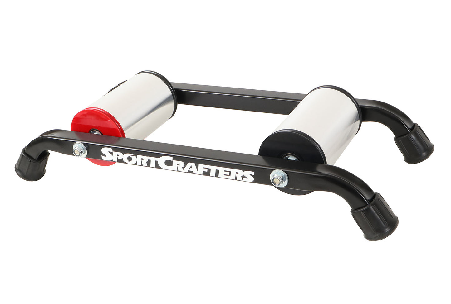 This is a front quarter view of the SportCrafters Trike Trainer Overdrive, shown on a white background.