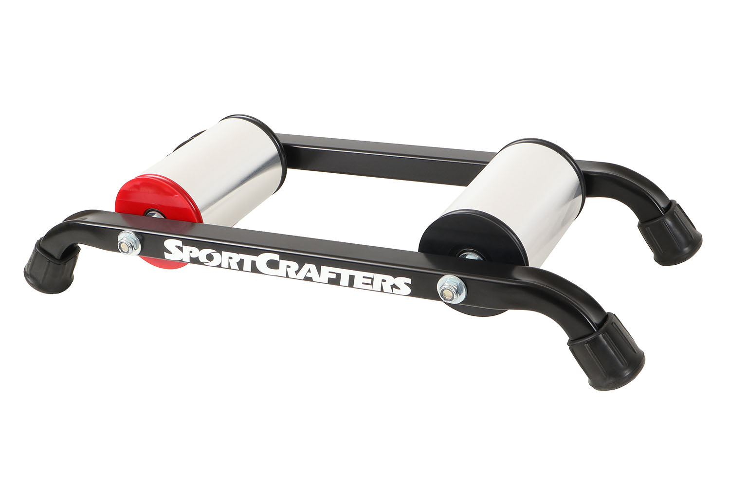 This is a front quarter view of the SportCrafters Trike Trainer Overdrive, shown on a white background.