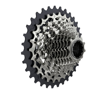 SRAM Force Cassette XG-1270 D1 Silver 12 Speed 10-33 side view showing the cassette