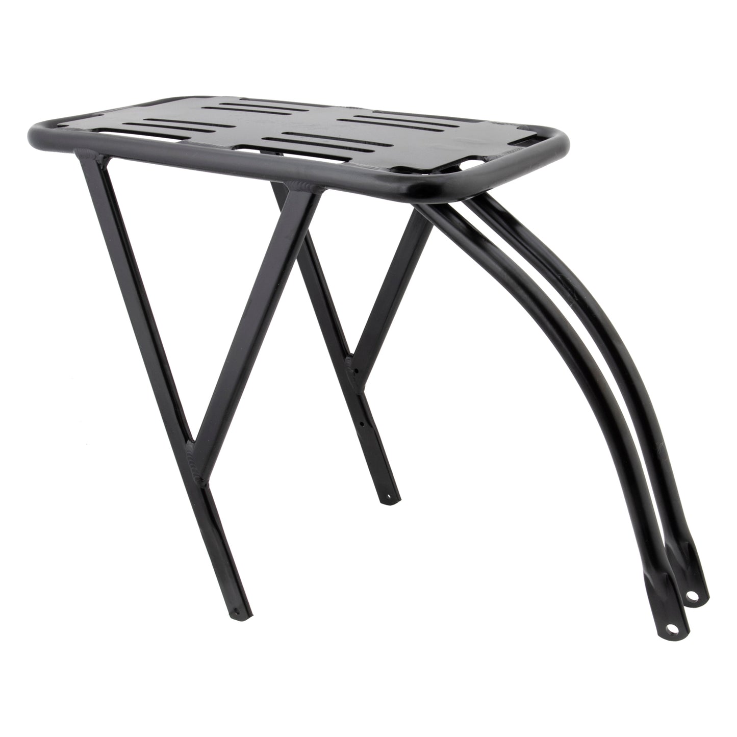 Sun Seeker Alloy Rear Rack for the Fat-Tad recumbent trike  front quarter view