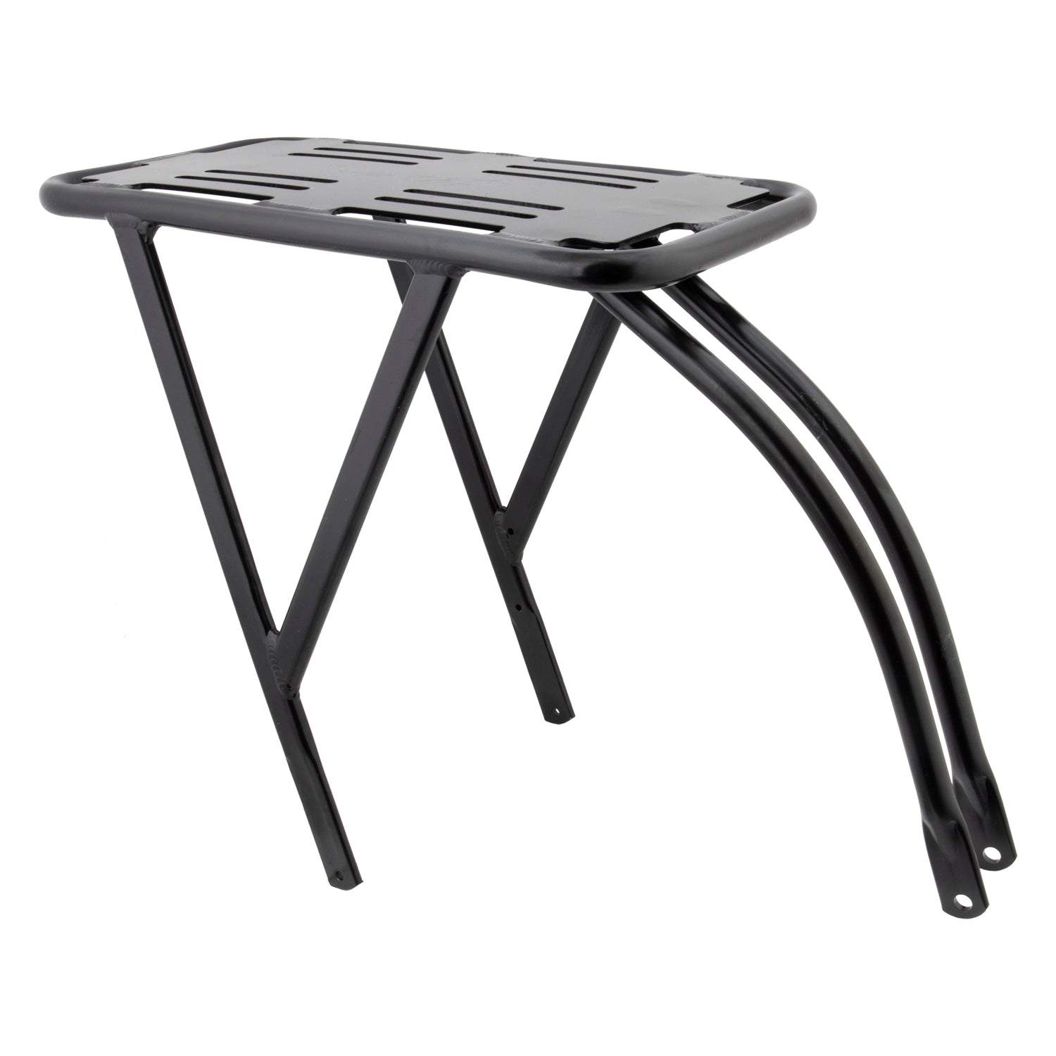 Sun Seeker Alloy Rear Rack for the Fat-Tad recumbent trike  front quarter view