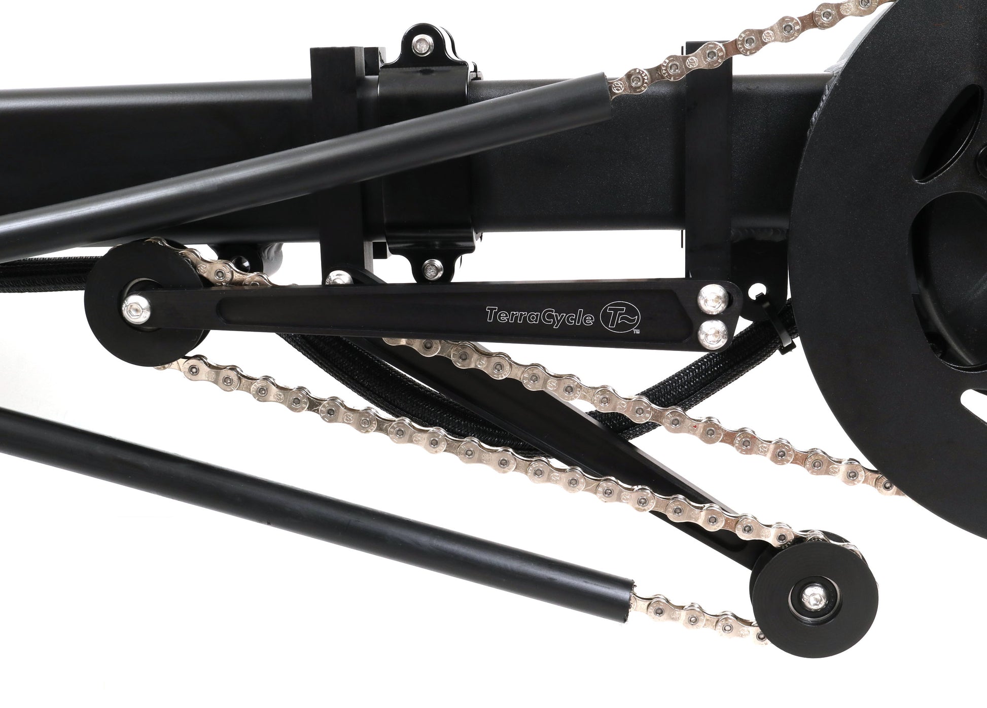TerraCycle T-Cycle automatic Chain Tensioner for Rectangular Tubing  Greenspeed Magnum Recumbent Trike