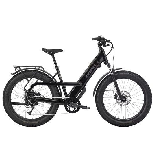 Side view of the Trek Borrego+ S in Gloss Dark Star against a white background.