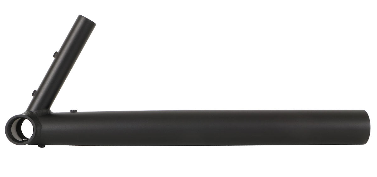 HP Velotechnik Front Boom KO Black with Scale with Derailleur Tube side view.