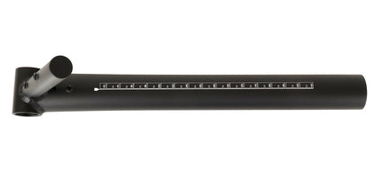 HP Velotechnik Front Boom KO Black with Scale with Derailleur Tube top view.
