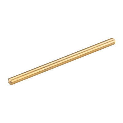 A gold-colored bicycle seatpost clamp.