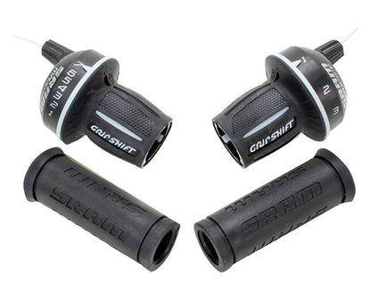 SRAM MRX Comp 3 x 7 Speed Micro Twist Shifter Set on a white background