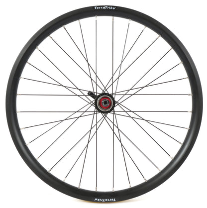TerraTrike 24 Inch Double Wall Black Rear Wheel studio image side view