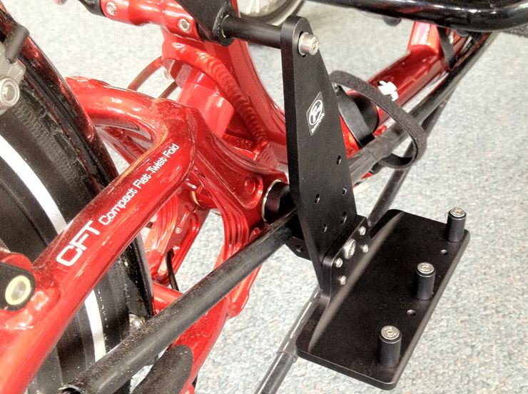 T-Cycle Battery Mount For ICE Suspended Trikes Pre 7/2015 mounted to trike