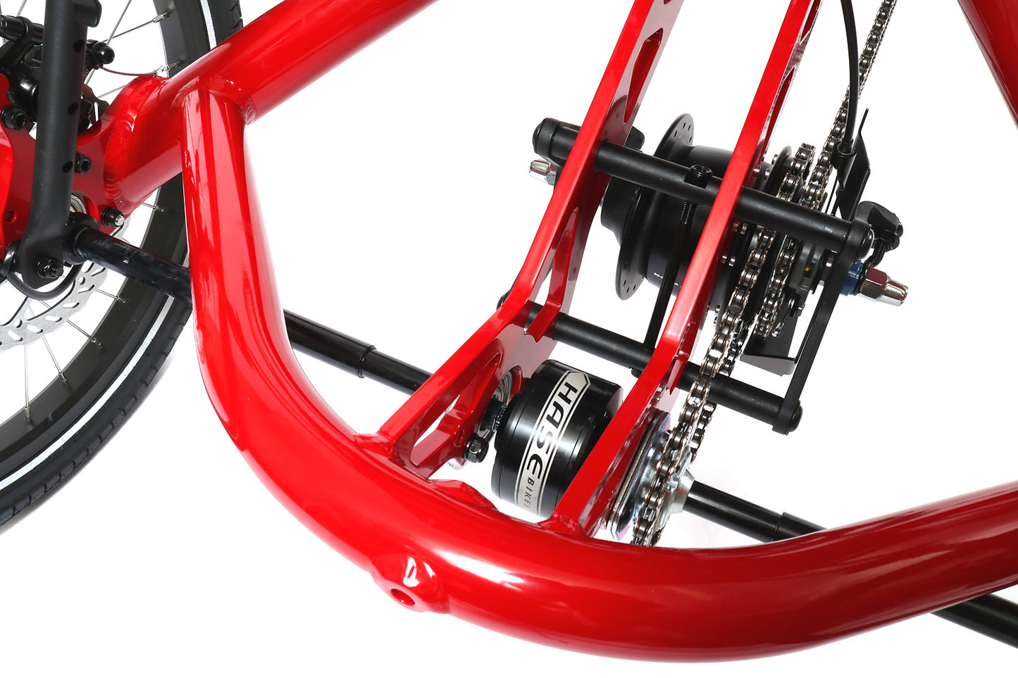 Hase Trigo Nexus USS w/Differential Red Recumbent Trike