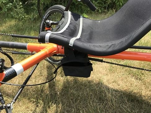 TerraTrike Easy Reach Bag Black mounted to trike 2