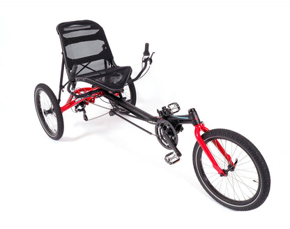 Hase Trigo USS 24 Speed w/Chainguard & Differential Red Recumbent Trike