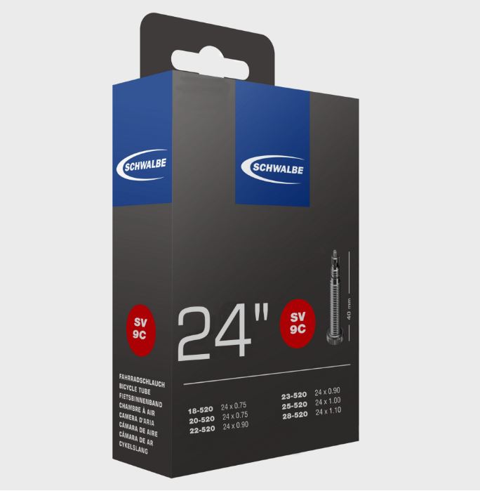 Schwalbe SV9C Presta Valve Tube 24 x .75-1.1 inch (520mm)