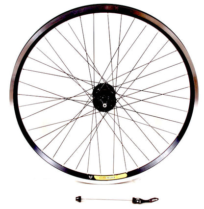 Velocity Cliffhanger 26" inch 559mm NMSW Black 40h Black Spokes & Silver Nips Tandem 145mm Rear Disc Wheel